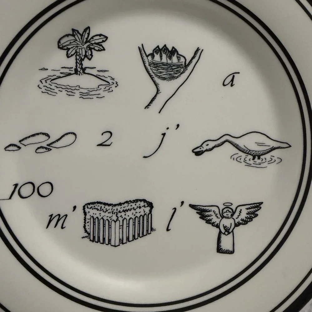 Williams-Sonoma Rebus Pattern Plate 9